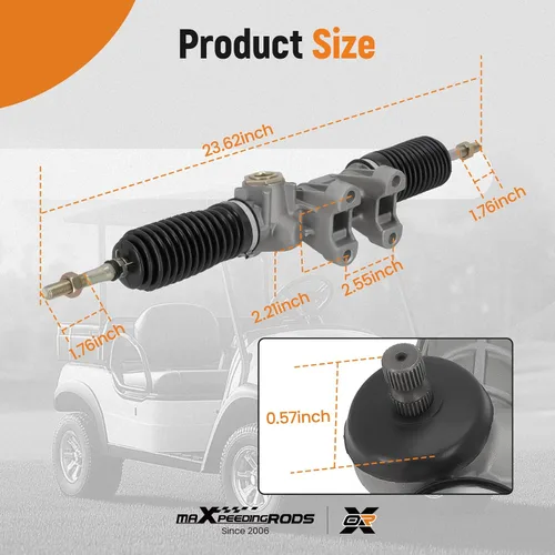 Miniatura 6 de maXpeedingrods Caja de engranajes de dirección para carrito de golf Rack and Pinion JW1-F3400-00 para carritos de golf Yamaha G29 de gas