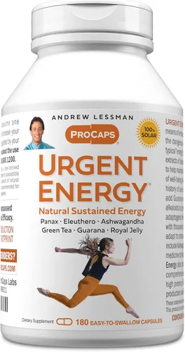 Miniatura 10 de ANDREW LESSMAN Urgent Energy 30 cápsulas - Proporciona un medio seguro y saludable para mejorar los niveles de energía y sentimientos de bienestar