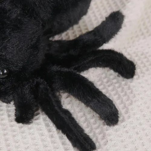 Miniatura 4 de Araña de Halloween, juguete de peluche de araña ultra suave, animal de peluche de araña negra, peluche de araña abrazable y saltarina de 9.8 Negro
