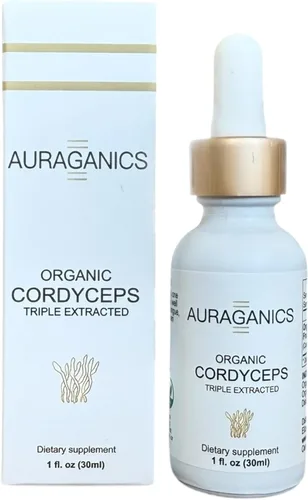 Tintura corporal fructífera de hongos Cordyceps orgánicos de triple extracción | Cultivado en Estados Unidos y certificado orgánico | Uso para