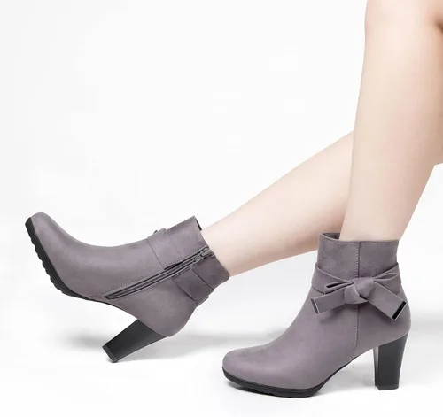 Miniatura 4 de mysoft Botines para mujer con tacón, tacón grueso apilado, cremallera al tobillo para mujer