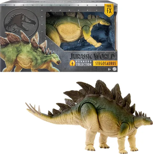 Mattel Jurassic World Hammond Collection - Figura de acción, estegosaurio del parque jurásico del mundo perdido, juguete de dinosaurio grande
