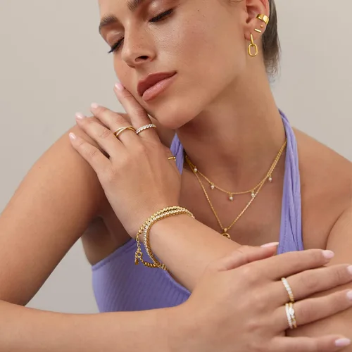 Miniatura 4 de PAVOI 14K Gold Convertible Link Earrings for Women Paperclip Link Chain Earrings Drop Dangle Earrings