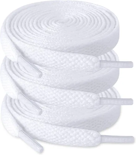 ZHENTOR 3 pares de cordones planos para zapatos deportivos, cordones para tenis, zapatos atléticos para correr, botas
