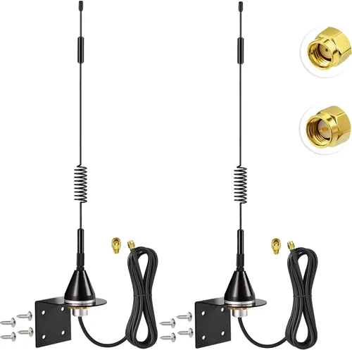 Bingfu Antena celular 4G LTE RP SMA 7dBi antena para exteriores (paquete de 2) compatible con Spypoint Link Micro Covert Spartan Stealth Cam Muddy