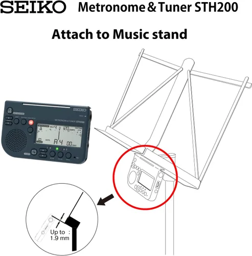 Miniatura 4 de Seiko Chromatic Tuner and Metronome with Tones (STH-200B)