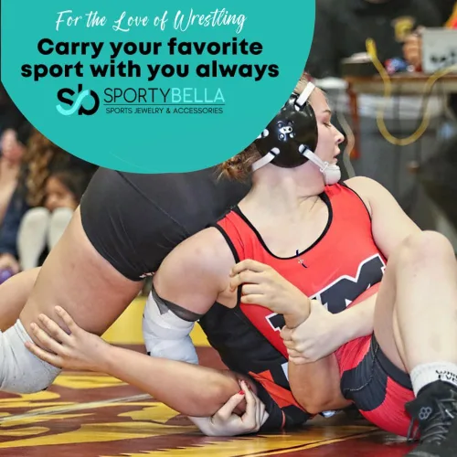 Miniatura 6 de Pulsera de encanto de lucha libre Sportybella - Joyería de lucha libre - Regalos personalizados deportivos para luchadores, equipos, mamás y Rojo