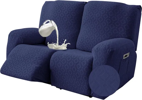 Miniatura 25 de Gennia Funda Impermeable para Sofá Reclinable, Fundas Elásticas para Sofá Reclinable con Bolsillos, Fundas Lavables para Sillón Reclinable Lazy Boy