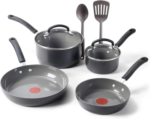 Miniatura 8 de T-fal Ultimate - Juego de 2 Piezas de Sartenes Antiadherentes de Anodizado Duro, 10, 12 pulgadas, aptas para horno 400F, utensilios de cocina, juego