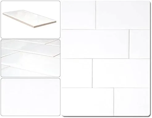 Miniatura 2 de Hammersmith - Azulejo de metro blanco, 4"x16