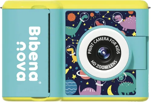 Nova Kids - Cámara de impresión digital para niños, con lente giratoria de 180°, pantalla HD de 2.4 pulgadas, juegos y música integrados, batería