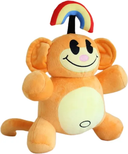 Miniatura 6 de 7 peluches de mono arcoíris de 12 pulgadas, peluche KND de mono arcoíris de peluche, recuerdo de fiesta de cumpleaños, regalo preferido para 7 piezas