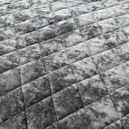Miniatura 5 de Fredsure Juego de edredón de terciopelo envejecido, 3 piezas gris Queen, cara de terciopelo envejecido y reverso de microfibra cepillada