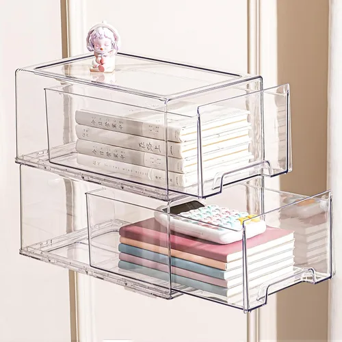 Cajas organizadoras de almacenamiento de plástico transparente tipo cajón, organizador de botiquines de primeros auxilios familiares, caja