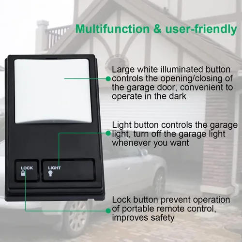 Miniatura 6 de Panel de control de teclado de pared multifunción, consola de puerta de garaje multifunción montada en pared para LiftMaster 41A5273-1 78LM, 78LMC