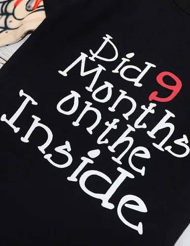 Miniatura 6 de Ropa de bebé niño, estampado de letras de manga larga mameluco ropa de bebé para niño