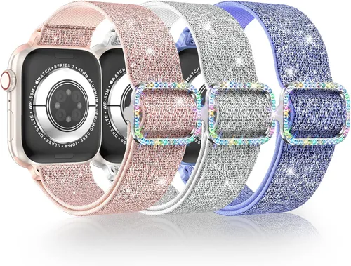 Miniatura 16 de LETOID Correas elásticas diseñadas para Apple Watch Band de 1.496 pulgadas, 1.575 pulgadas, 1.614 pulgadas, 1.654 pulgadas, 1.732 pulgadas, 1.772