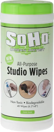 Miniatura 7 de SoHo Urban Artist Toallitas para múltiples superficies, 120 unidades, 3 recipientes, no tóxicas, biodegradables, para mantenerse frescas