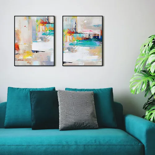 Miniatura 2 de FOLKOR Floating Frame for 8x10 Inch Canvas Painting with 0.6-0.8" Deep, 2 Pack Canvas Floater Frame Living Room Decor, Wall Art frame for Prints Oil