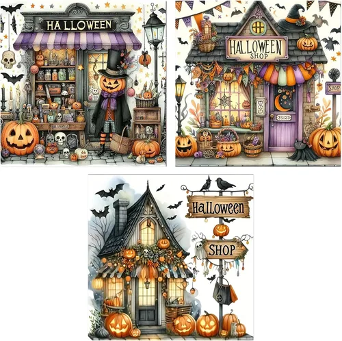 Miniatura 13 de Meothan Paquete de 6 Kits de Pintura de Diamantes Paisaje Lunar Kits de Arte de Diamantes para Adultos Principiantes, Pintura de Taladro Redondo