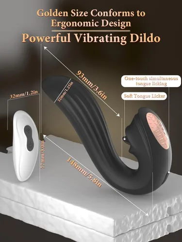 Miniatura 6 de Vibrador de juguetes sexuales para adultos para mujeres – Vibradores de empuje de lengua 3 en 1, consolador de rosa, juguetes sexuales con 9