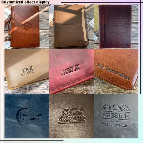 Miniatura 6 de Portafolio de Cuero Genuino, Organizador Padfolio con Asa, Padfolio Personalizado, Padfolio con Cremallera para Hombres y Mujeres, Adecuado