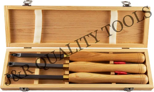 Miniatura 2 de VCT Juego de herramientas de cincel de torno de madera de carburo de 3 piezas con puntas reemplazables