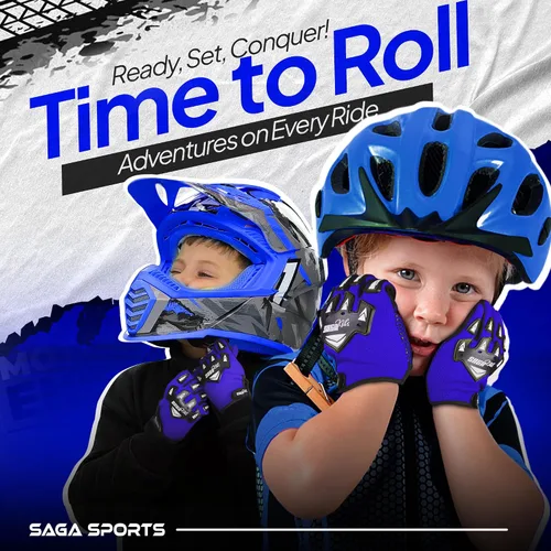 Miniatura 4 de Guantes de motocross juveniles, protección profesional para motociclistas de cross y BMX, equipo de alto rendimiento para niños y niñas, diseñados