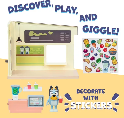 Miniatura 3 de Bluey - Juego de juguetes de simulación de la barra de jugo, juguetes de juego de simulación para niños pequeños de 3 a 5 años, juego de cocina