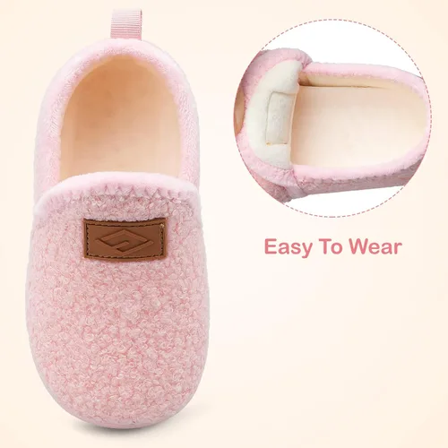 Miniatura 2 de Lefflow - Pantuflas para niños y niñas, zapatos de casa sin cordones para bebés, zapatos ligeros para caminar al aire libre