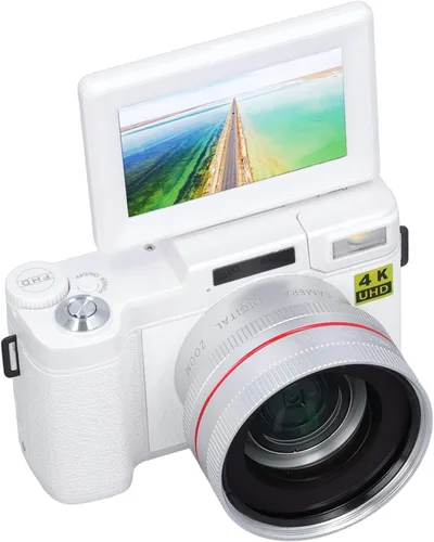Miniatura 10 de Cámara digital 4K para fotografía y video, cámara de enfoque automático de 48 MP para YouTube, cámara compacta de viaje con tarjeta SD de 32 GB
