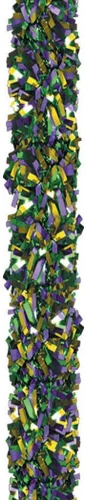 Miniatura 3 de Beistle Guirnalda metálica de fiesta para fiesta, decoraciones de Mardi Gras, 4 x 15 pies, dorado/verde/morado