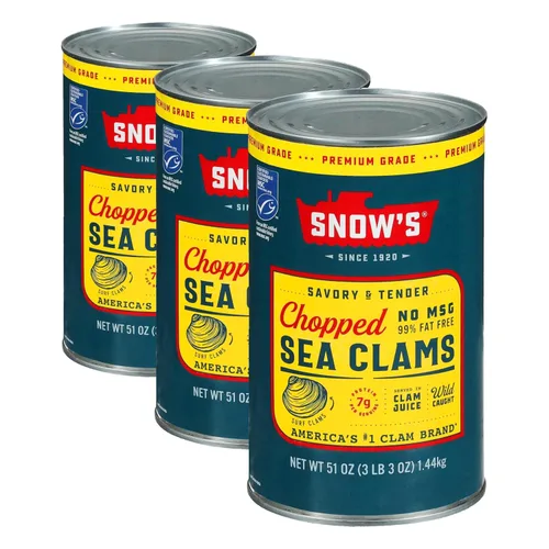 Miniatura 16 de Snow's Wild Clams enlatadas, 6.5 onzas (paquete de 12) – 0.18 oz de proteína, sin gluten, 99% libre de grasa – para recetas