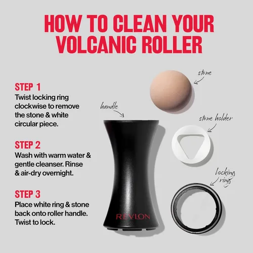 Miniatura 9 de Revlon - Rodillo volcánico absorbente de aceite, herramienta para el cuidado facial reutilizable, para utilizarla en casa o en cualquier lugar