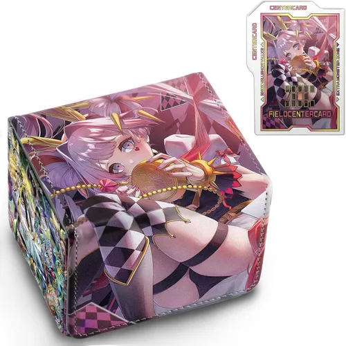 Miniatura 15 de Caja de almacenamiento para baraja de cartas, se adapta a YGO MTG, caja de almacenamiento de más de 100 cartas para juegos de cartas coleccionables
