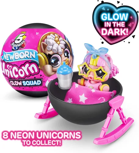 Miniatura 2 de 5 Surprise Unicorn Squad Series 6 - Escuadrón resplandor de unicornio recién nacido (paquete de 2) por ZURU, juguetes coleccionables misteriosos