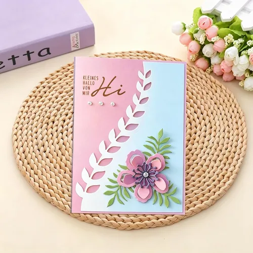 Miniatura 7 de Lapoo Troquel de corte de flores para álbumes de recortes, troqueles de corte de metal duradero para álbumes de recortes, álbum de fotos, tarjeta