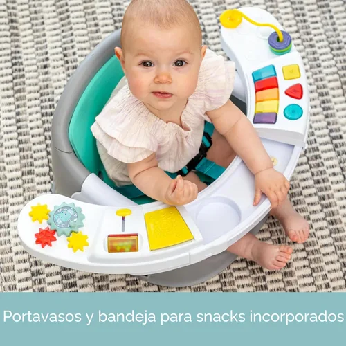 Miniatura 4 de Infantino Asiento y elevador de descubrimiento 3 en 1, con música y luces, asiento elevador para niños pequeños para mesa de comedor o silla