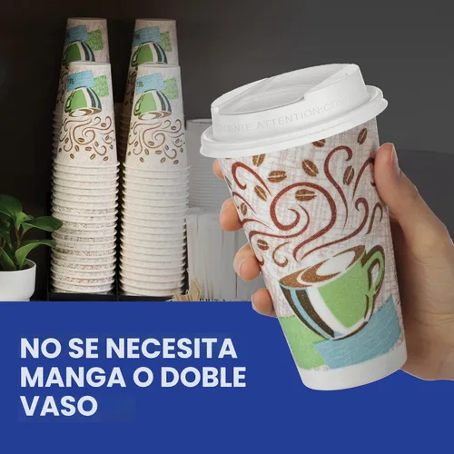 Miniatura 5 de Dixie PerfecTouch - Taza de café caliente de papel aislante de 16 onzas por GP PRO (Georgia-Pacific), Coffee Haze, 5356DX, 500