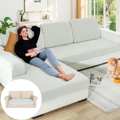 Miniatura 83 de YEMYHOM 【Liquidación】 Fundas Elásticas para Cojines de 1 Pieza, Fundas de Cojín de Asiento para Sofá y Silla, Funda Suave de Sofá de Repuesto