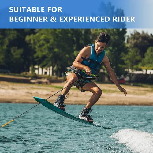 Miniatura 6 de Dyneema - Cuerda de wakeboard de 75 pies, cuerda de wakeboard no elástica y mango de esquí acuático para deportes acuáticos, 4 secciones cuerda