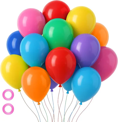 Miniatura 193 de Voircoloria - Globos azul bebé claro, paquete de 66 globos de 12 pulgadas de látex para fiestas para niños y niñas, para cumpleaños, baby shower, 16