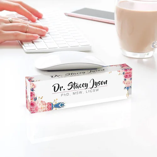 Miniatura 2 de Placa de nombre personalizada para escritorio de oficina, placa de nombre personalizada para escritorio, regalo de oficina ideal para escritorio