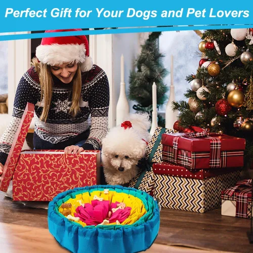 Miniatura 6 de Vivifying Tapete de olfateo para perros, juguetes de rompecabezas ajustables para perros tapete para olfatear, juguetes interactivos de Rojo