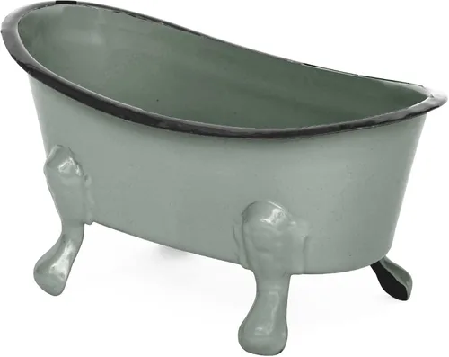 Miniatura 3 de Jabonera de metal con patas de garra de 5.5 pulgadas, esmalte rústico, minijabonera para decoración de bañera, colección de jabones (baya)