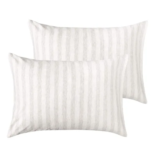 NTBAY Fundas de almohada de algodón, 2 unidades, suaves y transpirables, para viajes, 13.0 x 17.7 in Camello