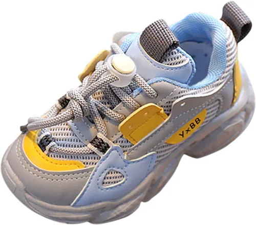 IWIHMIV Zapatos para caminar para niños pequeños, zapatos casuales para correr, ligeros, antideslizantes, zapatos deportivos cómodos para caminar