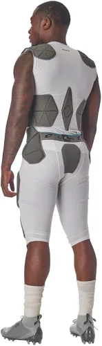 Miniatura 3 de CHAMPRO Camisa de compresión sin mangas con relleno de fútbol Tri-Flex para hombre