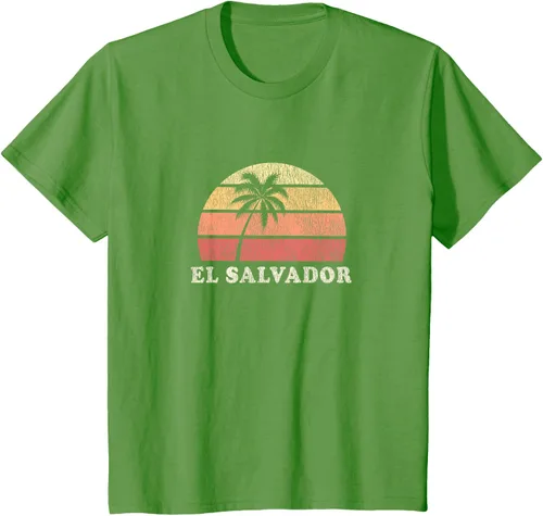 Miniatura 54 de El Salvador Vintage 70s Retro Throwback Design Camiseta, Azul