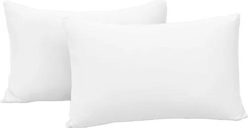 Miniatura 11 de Juego de 2 fundas de almohada pequeñas de punto Jersey Knit para viajes o niños pequeños de 12 x 16 pulgadas, 13 x 18 o 14 x 20 pulgadas, sobre